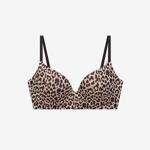 ThirdLove Zero Edge Wireless Push-Up Bra Size 34Dleopard / 34D
